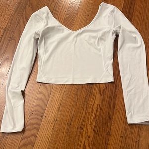 White Lululemon crop top